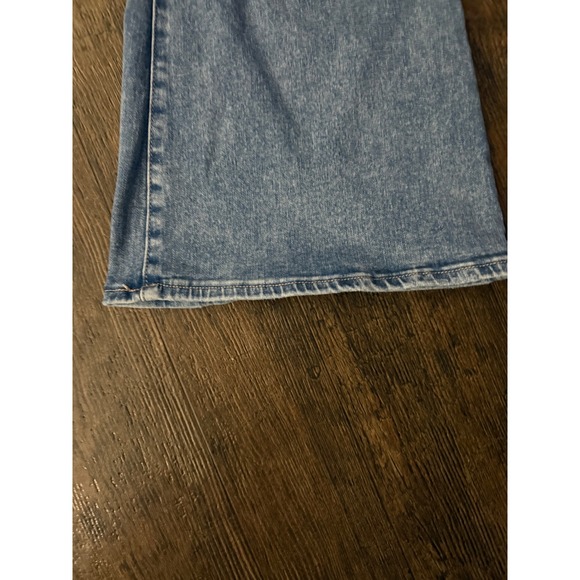 American Eagle Super Hi-Rise FlareDistressed Ripped Jeans Denim Womens 16Long - Picture 9 of 12